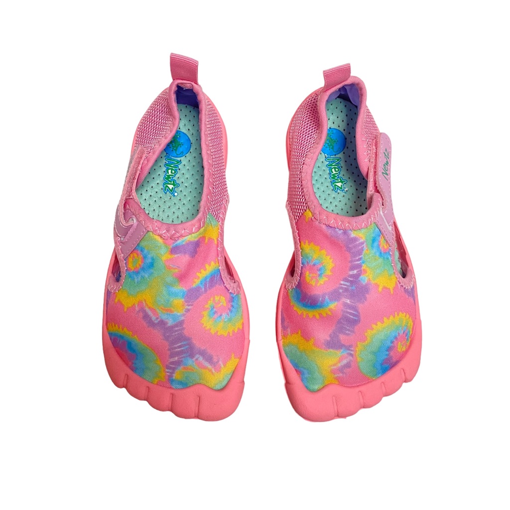 Newtz Girls Water Shoes, Pink Tie-Dye, Size 11-12